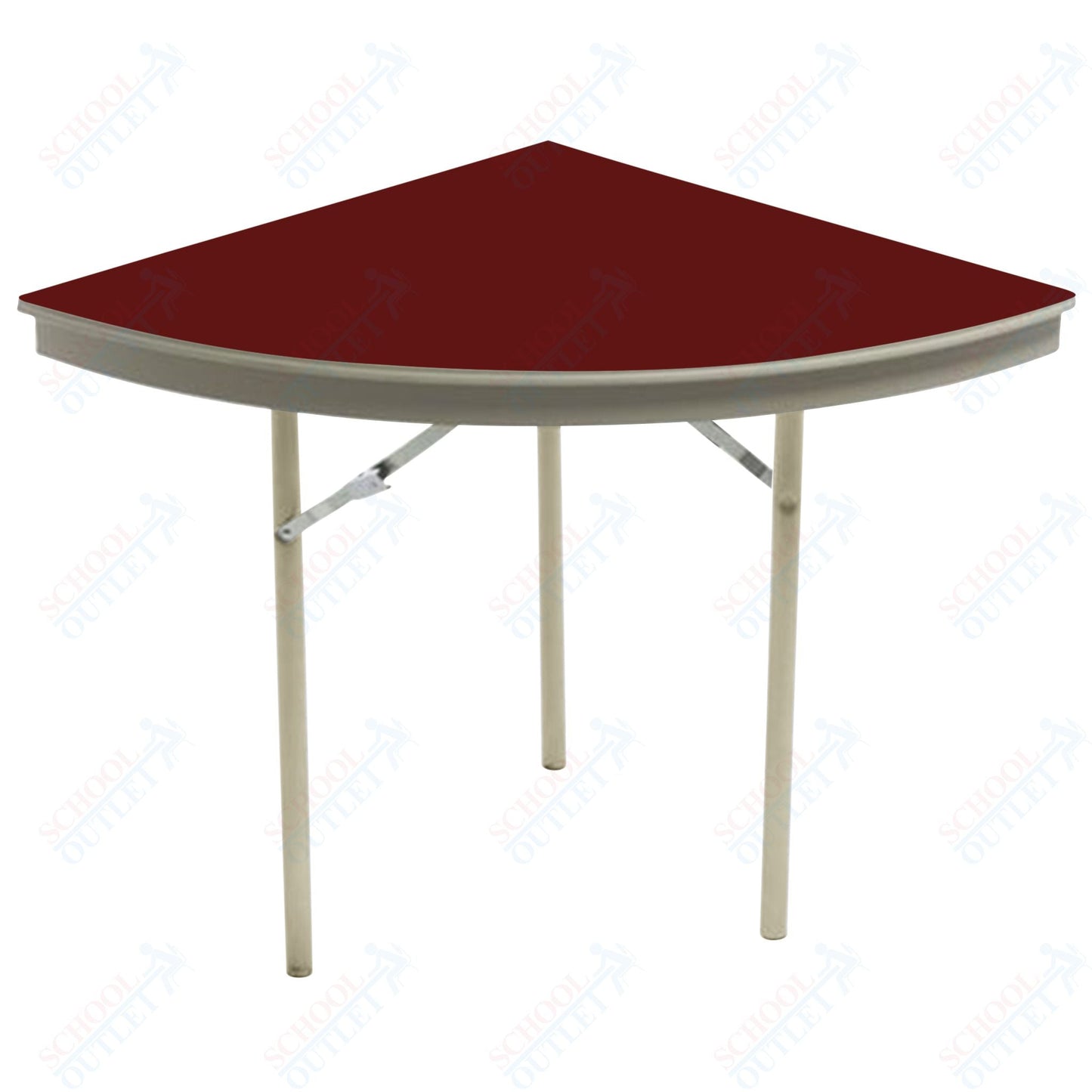 AmTab Dynalite Featherweight Heavy - Duty ABS Plastic Folding Table - Quarter 60" Diameter x 29"H (AmTab AMT - QR60DL) - SchoolOutlet