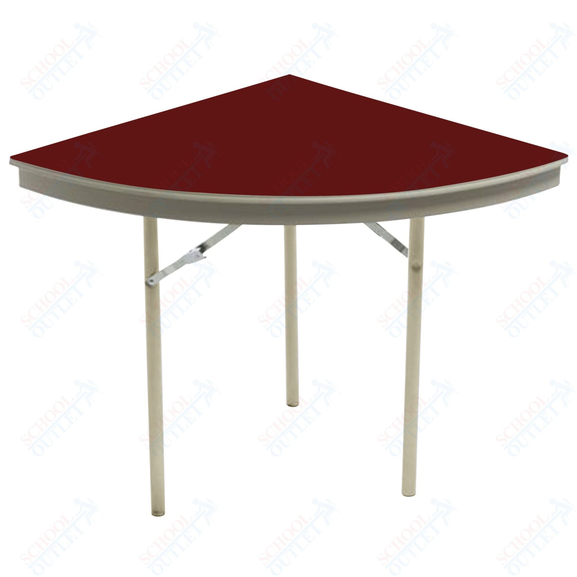 AmTab Dynalite Featherweight Heavy - Duty ABS Plastic Folding Table - Quarter 60" Diameter x 29"H (AmTab AMT - QR60DL) - SchoolOutlet