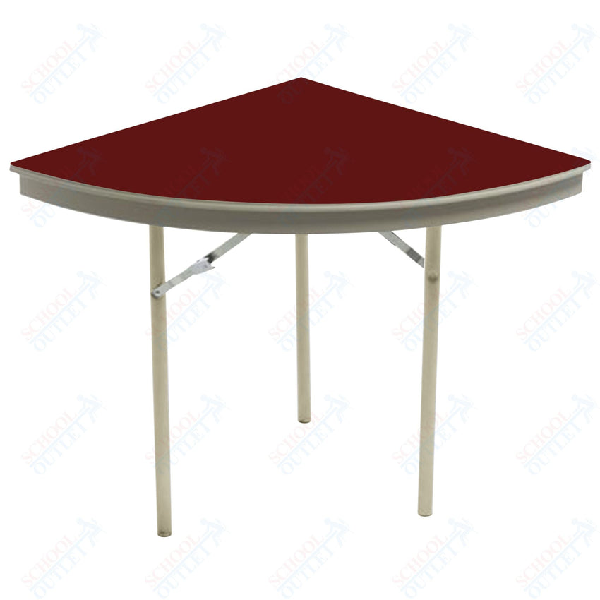 AmTab Dynalite Featherweight Heavy - Duty ABS Plastic Folding Table - Quarter 60" Diameter x 29"H (AmTab AMT - QR60DL) - SchoolOutlet