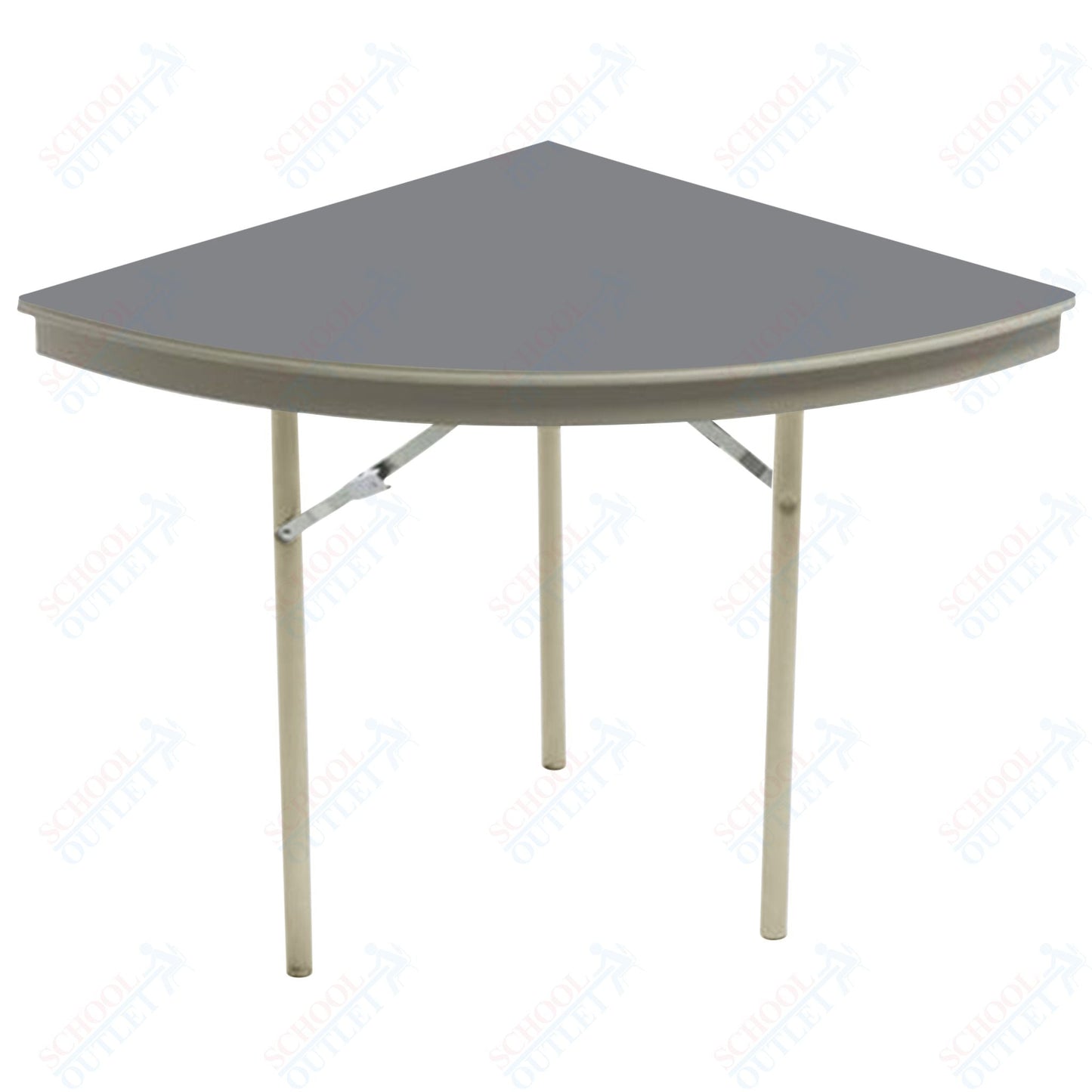 AmTab Dynalite Featherweight Heavy - Duty ABS Plastic Folding Table - Quarter 60" Diameter x 29"H (AmTab AMT - QR60DL) - SchoolOutlet