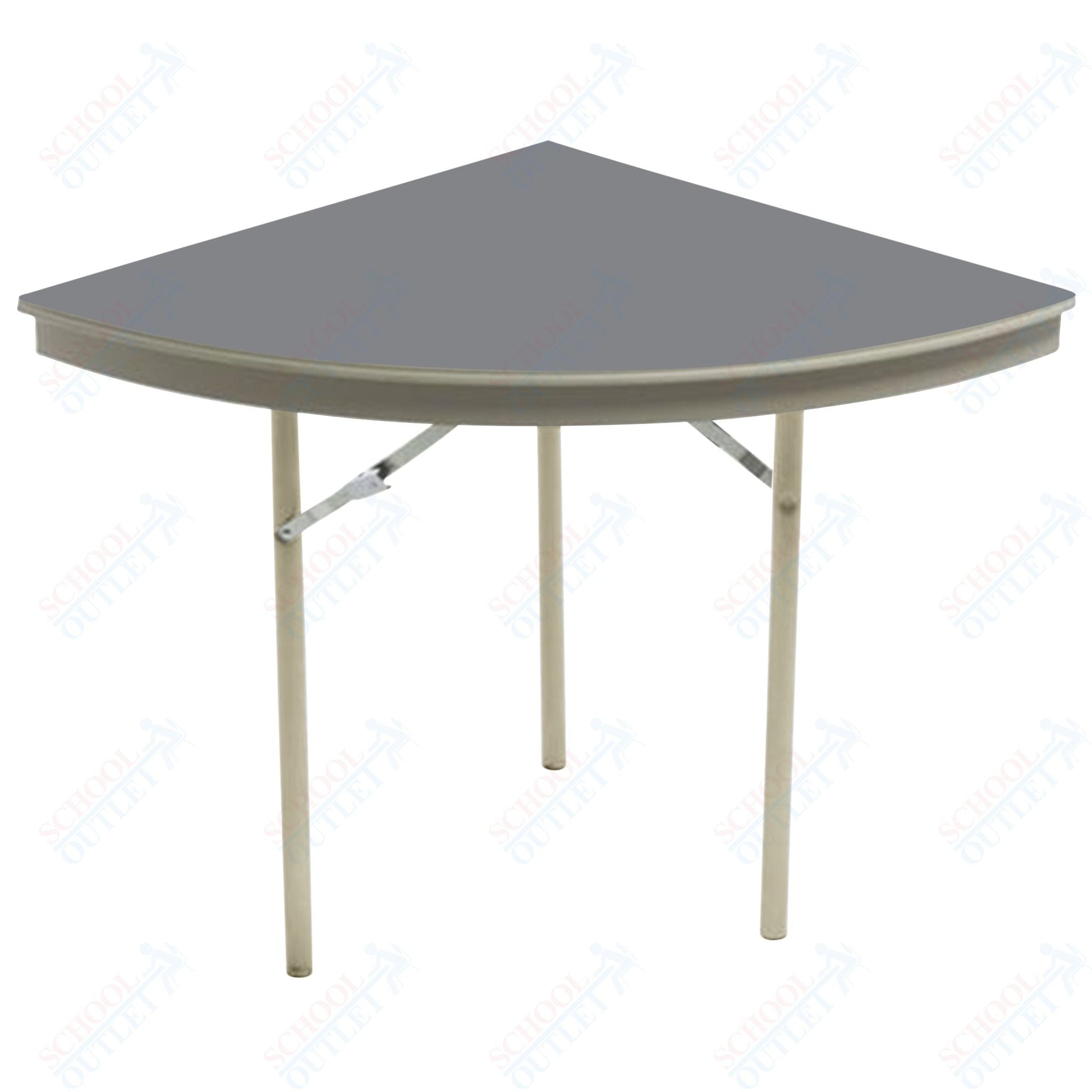 AmTab Dynalite Featherweight Heavy - Duty ABS Plastic Folding Table - Quarter 60" Diameter x 29"H (AmTab AMT - QR60DL) - SchoolOutlet