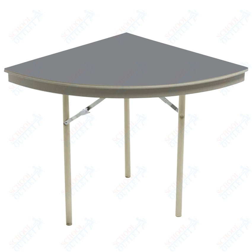 AmTab Dynalite Featherweight Heavy - Duty ABS Plastic Folding Table - Quarter 60" Diameter x 29"H (AmTab AMT - QR60DL) - SchoolOutlet