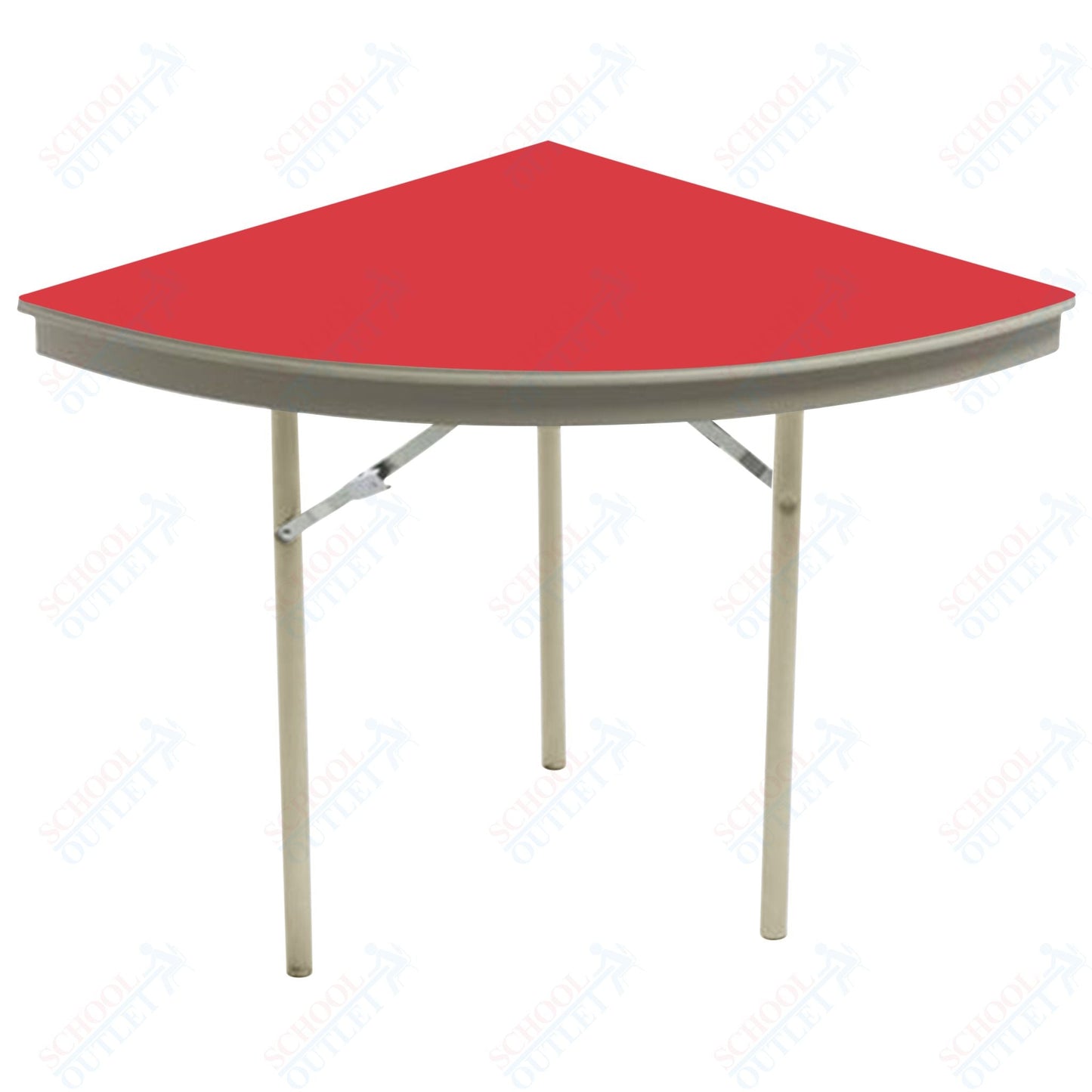 AmTab Dynalite Featherweight Heavy - Duty ABS Plastic Folding Table - Quarter 60" Diameter x 29"H (AmTab AMT - QR60DL) - SchoolOutlet