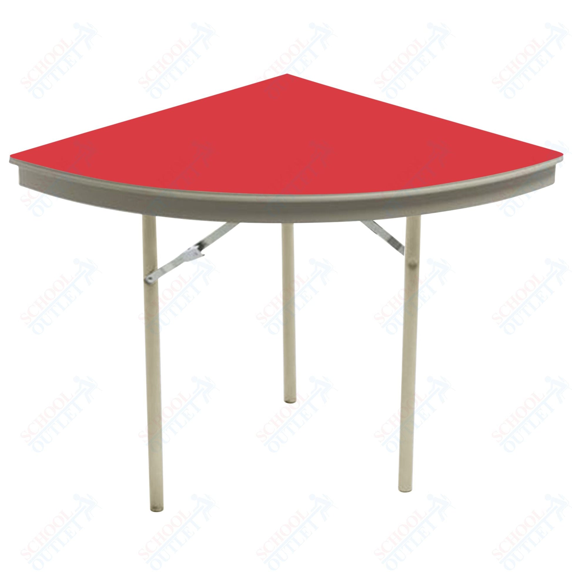 AmTab Dynalite Featherweight Heavy - Duty ABS Plastic Folding Table - Quarter 60" Diameter x 29"H (AmTab AMT - QR60DL) - SchoolOutlet