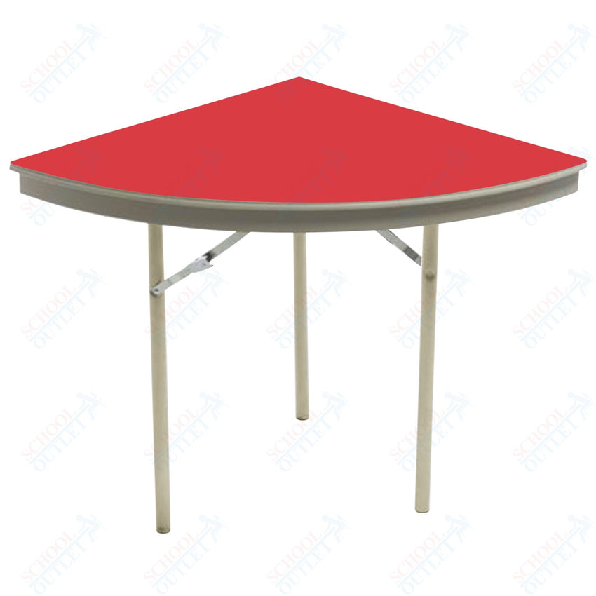 AmTab Dynalite Featherweight Heavy - Duty ABS Plastic Folding Table - Quarter 60" Diameter x 29"H (AmTab AMT - QR60DL) - SchoolOutlet