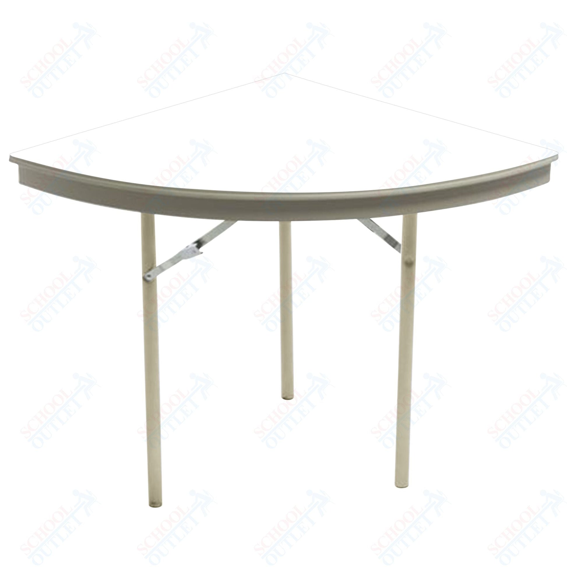 AmTab Dynalite Featherweight Heavy - Duty ABS Plastic Folding Table - Quarter 60" Diameter x 29"H (AmTab AMT - QR60DL) - SchoolOutlet