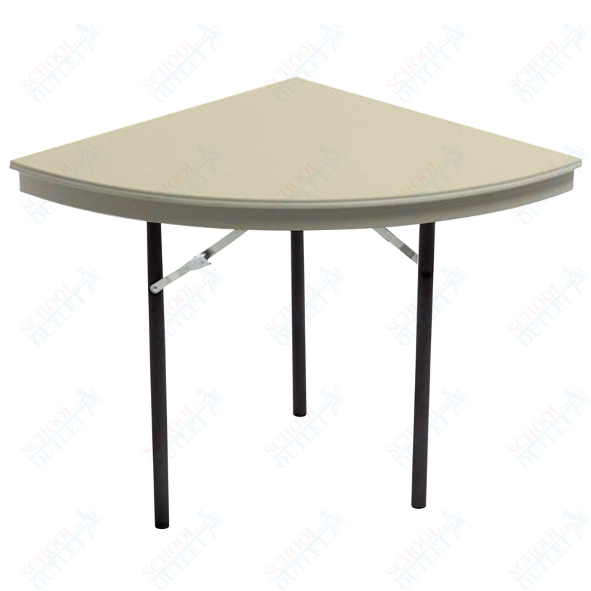 AmTab Dynalite Featherweight Heavy - Duty ABS Plastic Folding Table - Quarter 60" Diameter x 29"H (AmTab AMT - QR60DL) - SchoolOutlet