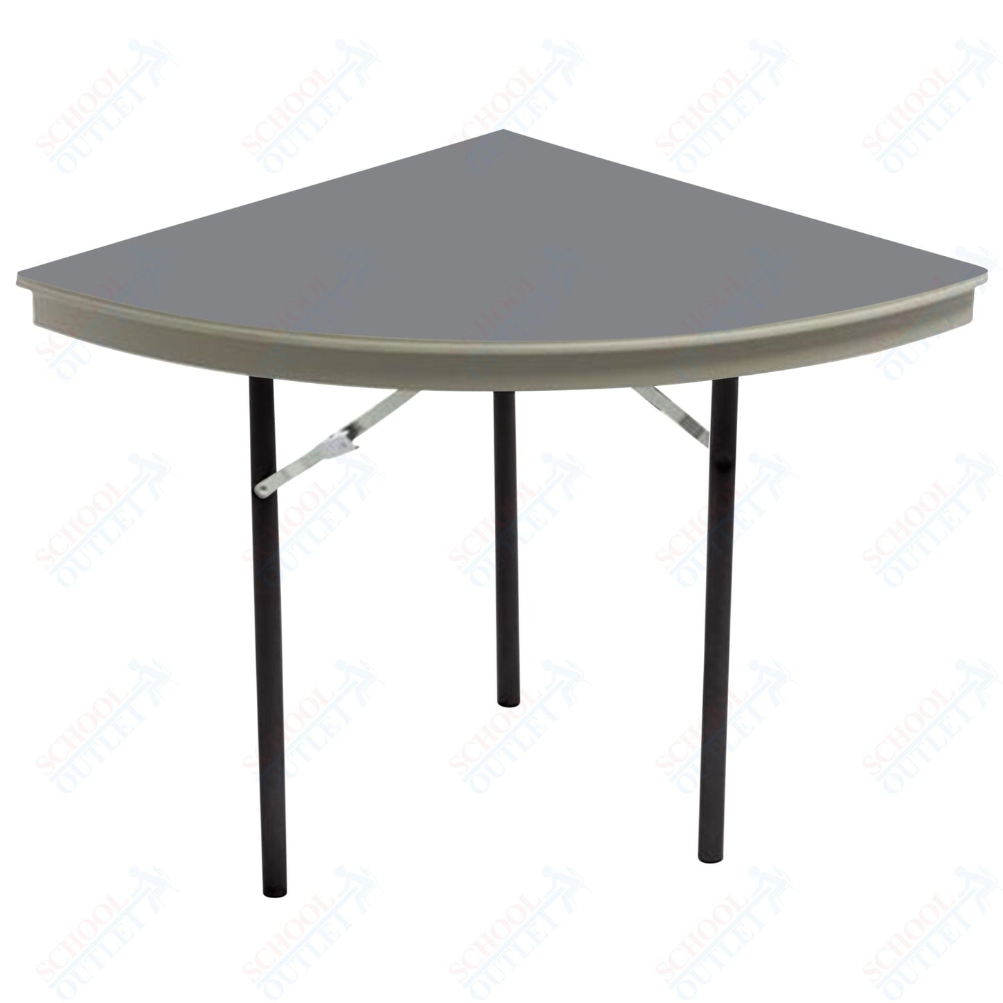 AmTab Dynalite Featherweight Heavy - Duty ABS Plastic Folding Table - Quarter 60" Diameter x 29"H (AmTab AMT - QR60DL) - SchoolOutlet