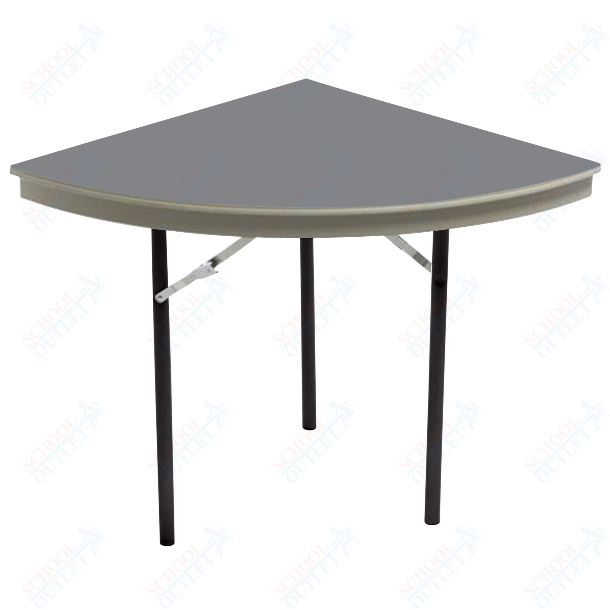 AmTab Dynalite Featherweight Heavy - Duty ABS Plastic Folding Table - Quarter 60" Diameter x 29"H (AmTab AMT - QR60DL) - SchoolOutlet