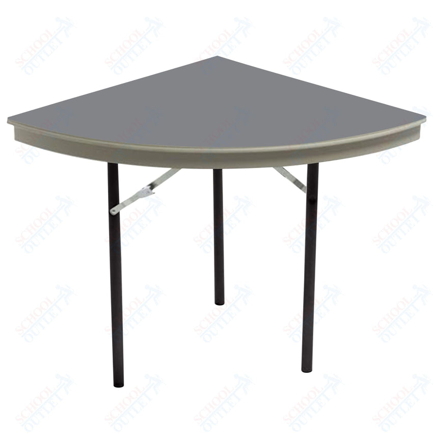 AmTab Dynalite Featherweight Heavy - Duty ABS Plastic Folding Table - Quarter 60" Diameter x 29"H (AmTab AMT - QR60DL) - SchoolOutlet