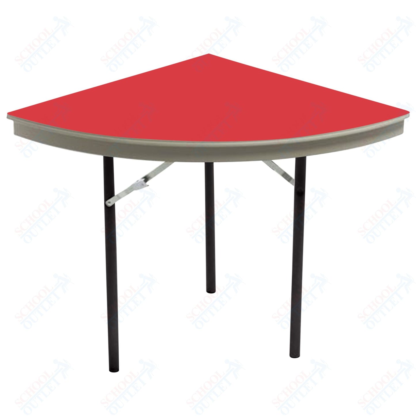 AmTab Dynalite Featherweight Heavy - Duty ABS Plastic Folding Table - Quarter 60" Diameter x 29"H (AmTab AMT - QR60DL) - SchoolOutlet