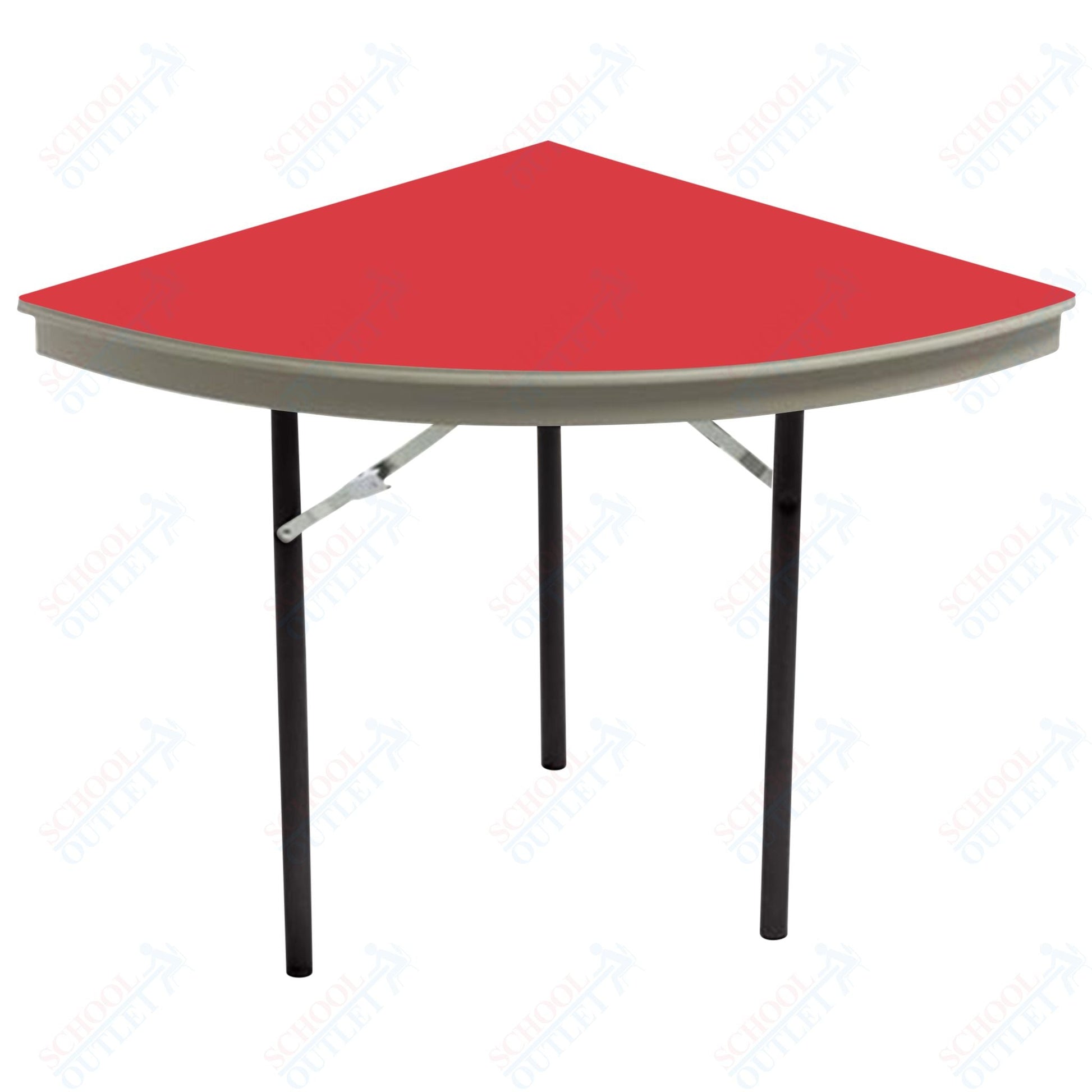 AmTab Dynalite Featherweight Heavy - Duty ABS Plastic Folding Table - Quarter 60" Diameter x 29"H (AmTab AMT - QR60DL) - SchoolOutlet
