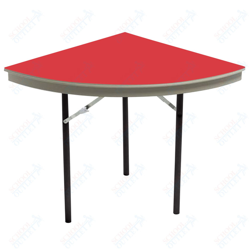 AmTab Dynalite Featherweight Heavy - Duty ABS Plastic Folding Table - Quarter 60" Diameter x 29"H (AmTab AMT - QR60DL) - SchoolOutlet