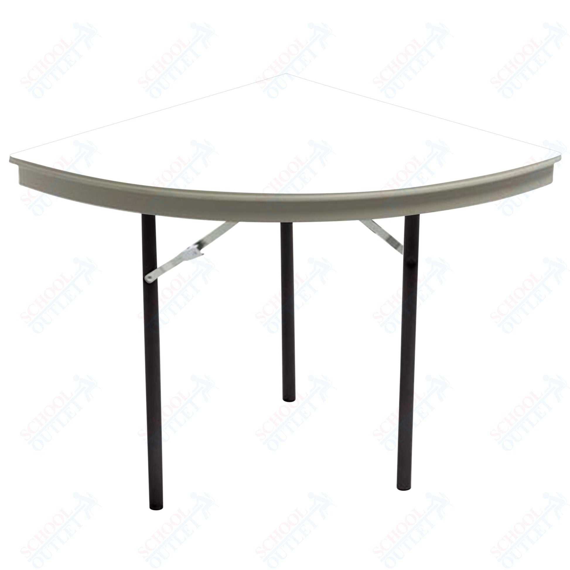 AmTab Dynalite Featherweight Heavy - Duty ABS Plastic Folding Table - Quarter 60" Diameter x 29"H (AmTab AMT - QR60DL) - SchoolOutlet