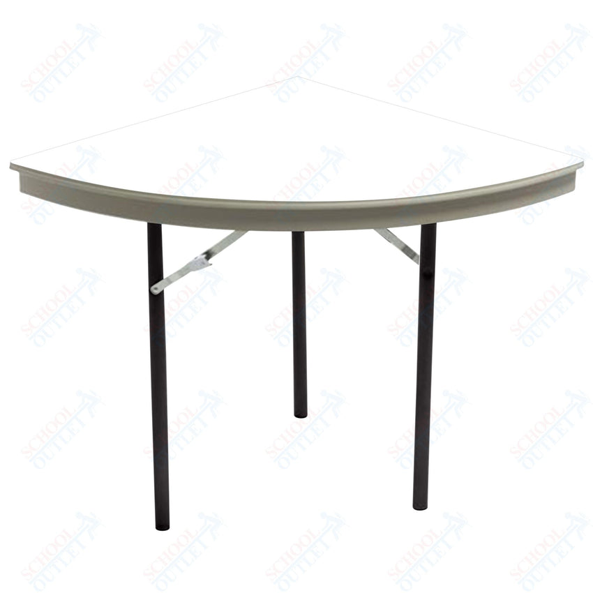 AmTab Dynalite Featherweight Heavy - Duty ABS Plastic Folding Table - Quarter 60" Diameter x 29"H (AmTab AMT - QR60DL) - SchoolOutlet
