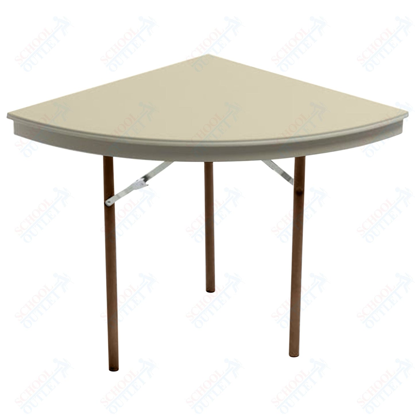 AmTab Dynalite Featherweight Heavy - Duty ABS Plastic Folding Table - Quarter 60" Diameter x 29"H (AmTab AMT - QR60DL) - SchoolOutlet