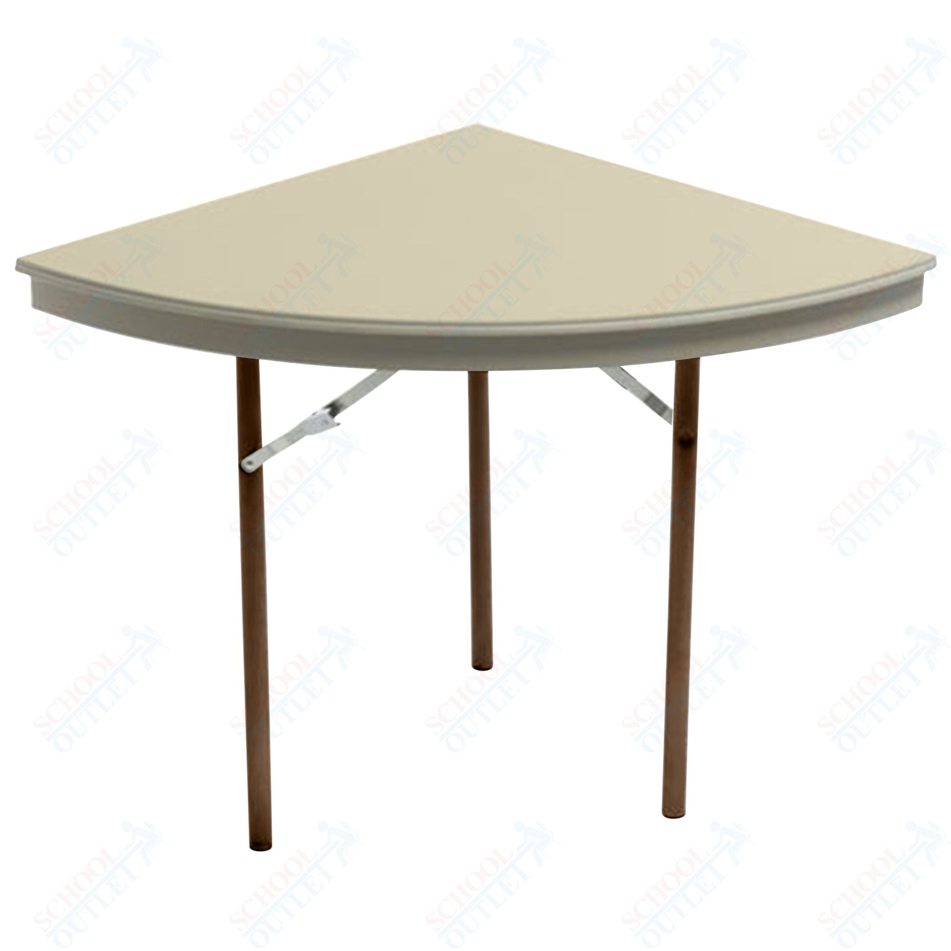 AmTab Dynalite Featherweight Heavy - Duty ABS Plastic Folding Table - Quarter 60" Diameter x 29"H (AmTab AMT - QR60DL) - SchoolOutlet