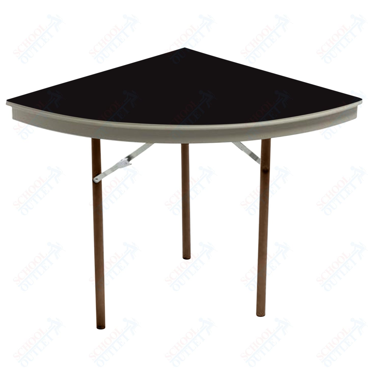 AmTab Dynalite Featherweight Heavy - Duty ABS Plastic Folding Table - Quarter 60" Diameter x 29"H (AmTab AMT - QR60DL) - SchoolOutlet