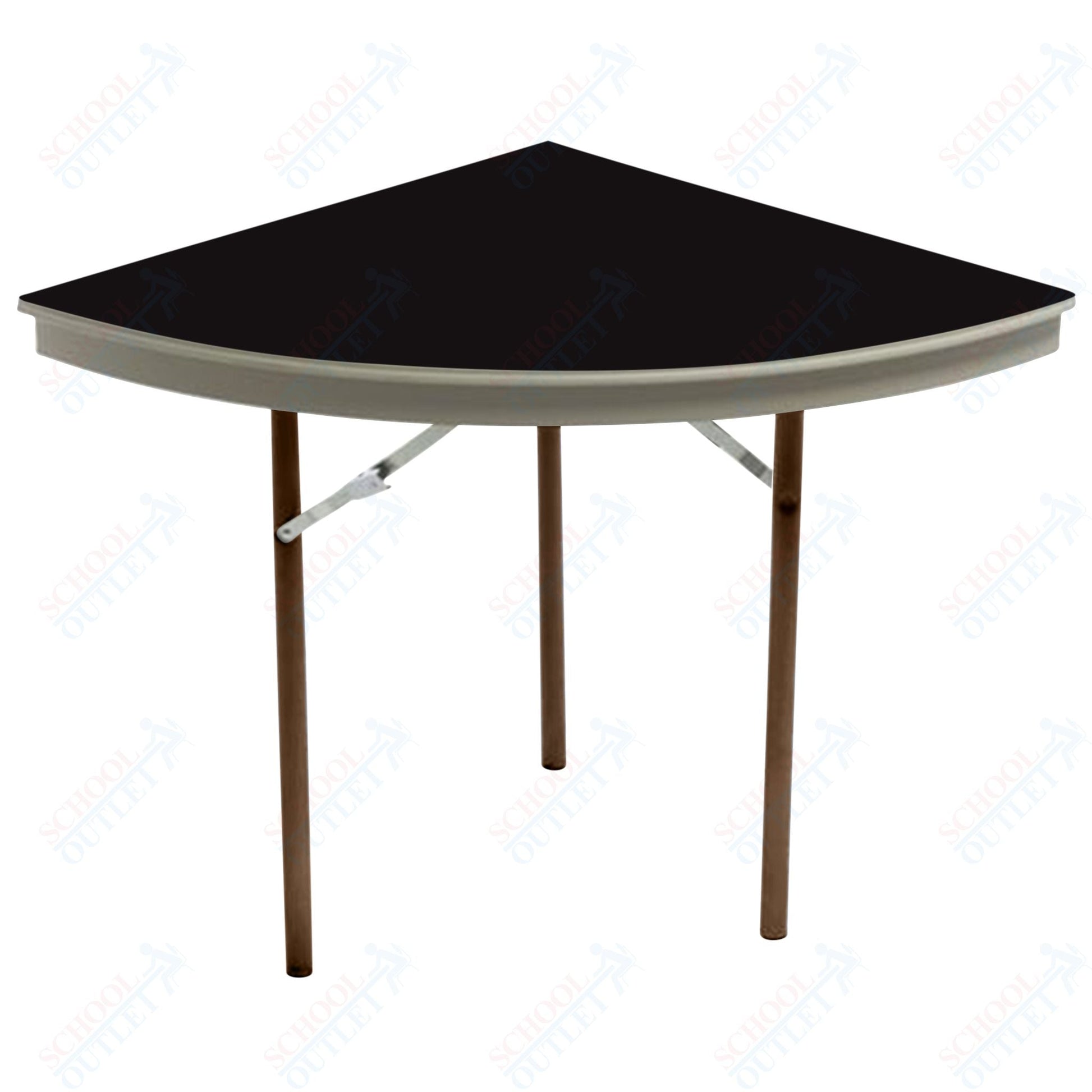 AmTab Dynalite Featherweight Heavy - Duty ABS Plastic Folding Table - Quarter 60" Diameter x 29"H (AmTab AMT - QR60DL) - SchoolOutlet