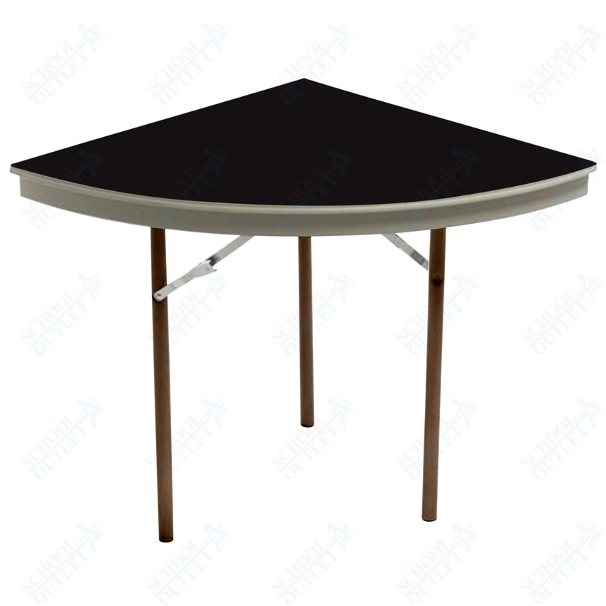 AmTab Dynalite Featherweight Heavy - Duty ABS Plastic Folding Table - Quarter 60" Diameter x 29"H (AmTab AMT - QR60DL) - SchoolOutlet