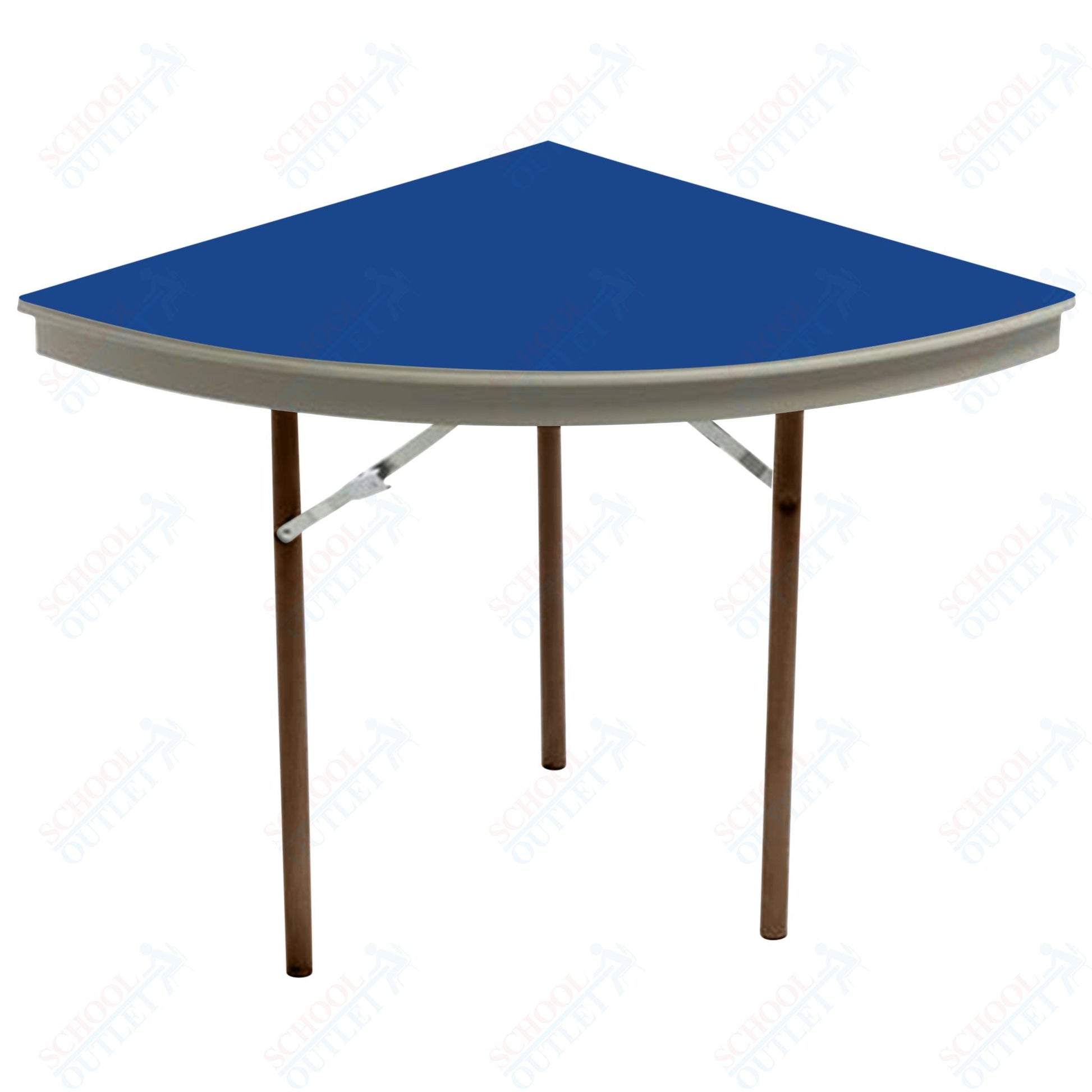 AmTab Dynalite Featherweight Heavy - Duty ABS Plastic Folding Table - Quarter 60" Diameter x 29"H (AmTab AMT - QR60DL) - SchoolOutlet