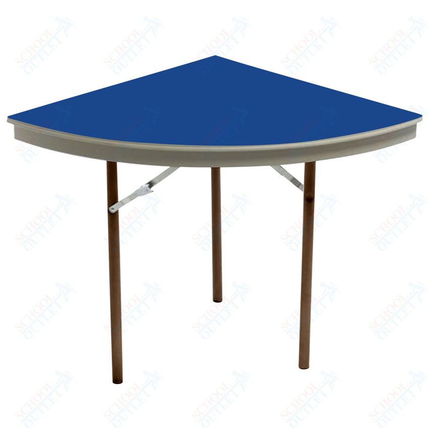 AmTab Dynalite Featherweight Heavy - Duty ABS Plastic Folding Table - Quarter 60" Diameter x 29"H (AmTab AMT - QR60DL) - SchoolOutlet