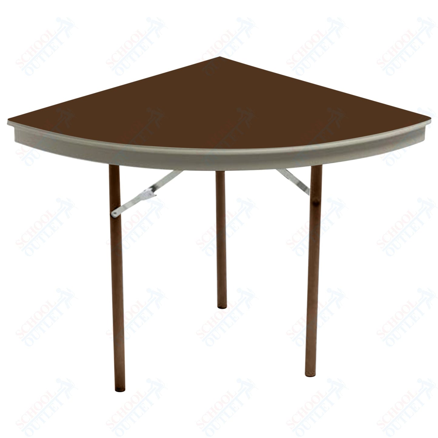AmTab Dynalite Featherweight Heavy - Duty ABS Plastic Folding Table - Quarter 60" Diameter x 29"H (AmTab AMT - QR60DL) - SchoolOutlet