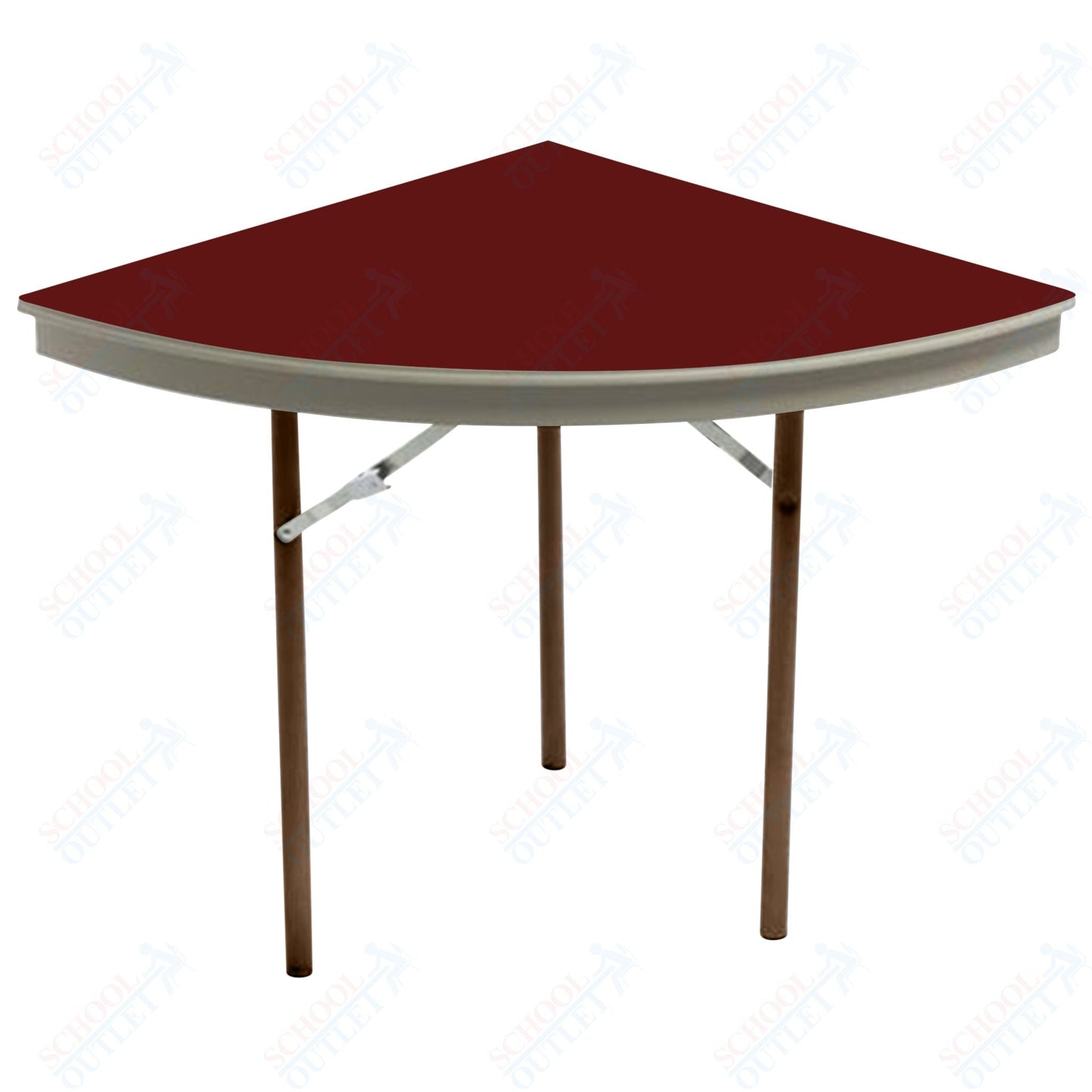 AmTab Dynalite Featherweight Heavy - Duty ABS Plastic Folding Table - Quarter 60" Diameter x 29"H (AmTab AMT - QR60DL) - SchoolOutlet
