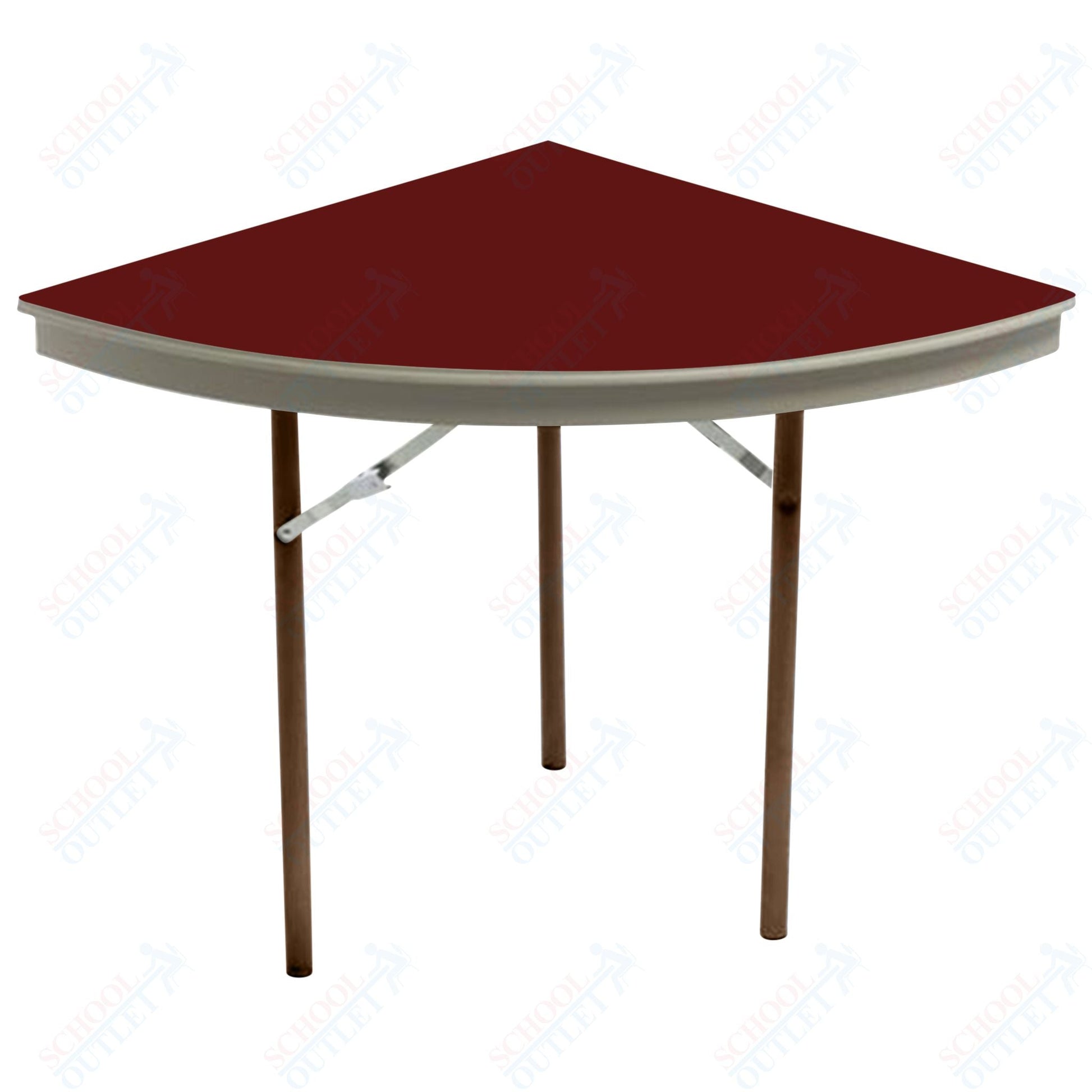 AmTab Dynalite Featherweight Heavy - Duty ABS Plastic Folding Table - Quarter 60" Diameter x 29"H (AmTab AMT - QR60DL) - SchoolOutlet