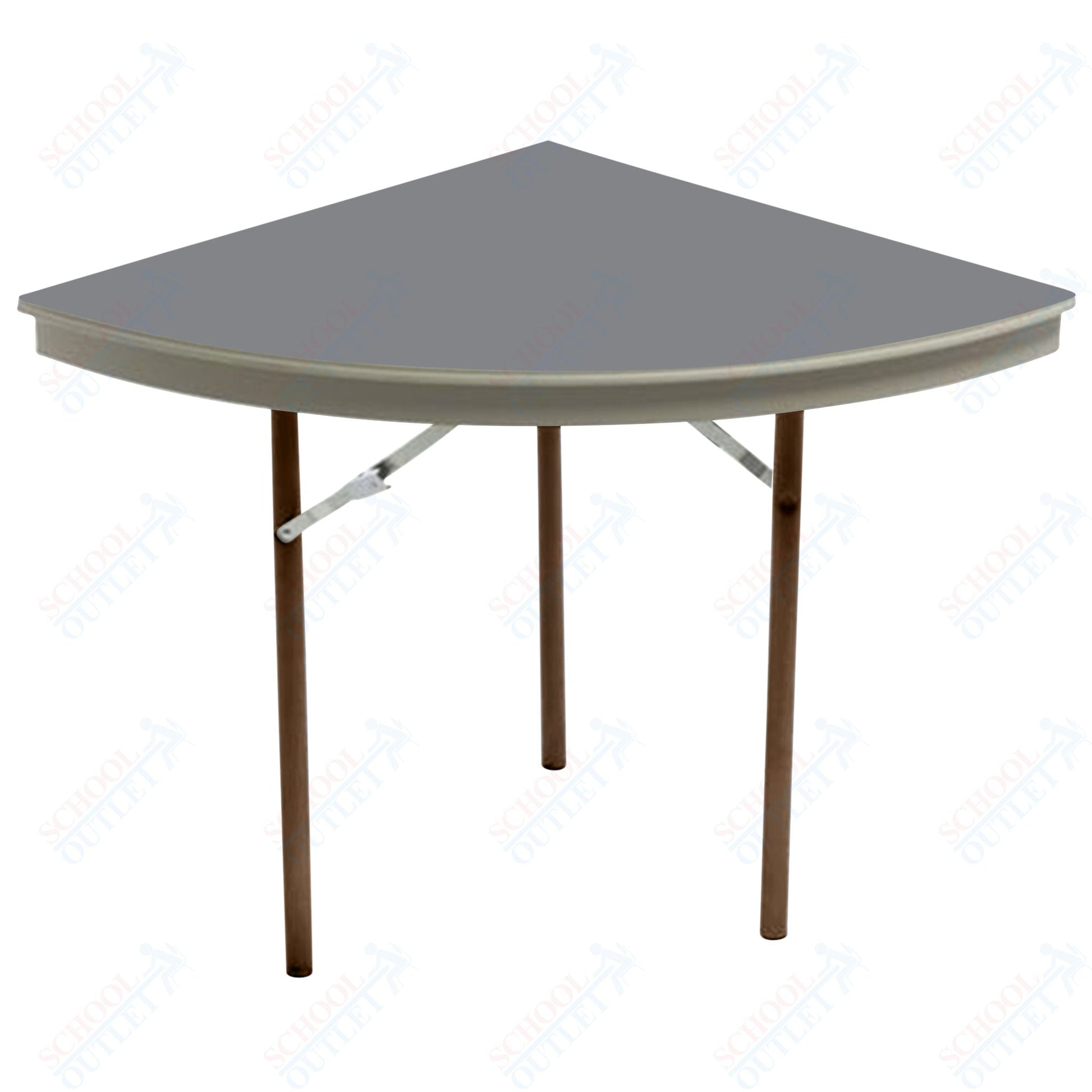 AmTab Dynalite Featherweight Heavy - Duty ABS Plastic Folding Table - Quarter 60" Diameter x 29"H (AmTab AMT - QR60DL) - SchoolOutlet
