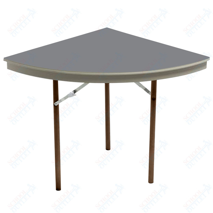 AmTab Dynalite Featherweight Heavy - Duty ABS Plastic Folding Table - Quarter 60" Diameter x 29"H (AmTab AMT - QR60DL) - SchoolOutlet