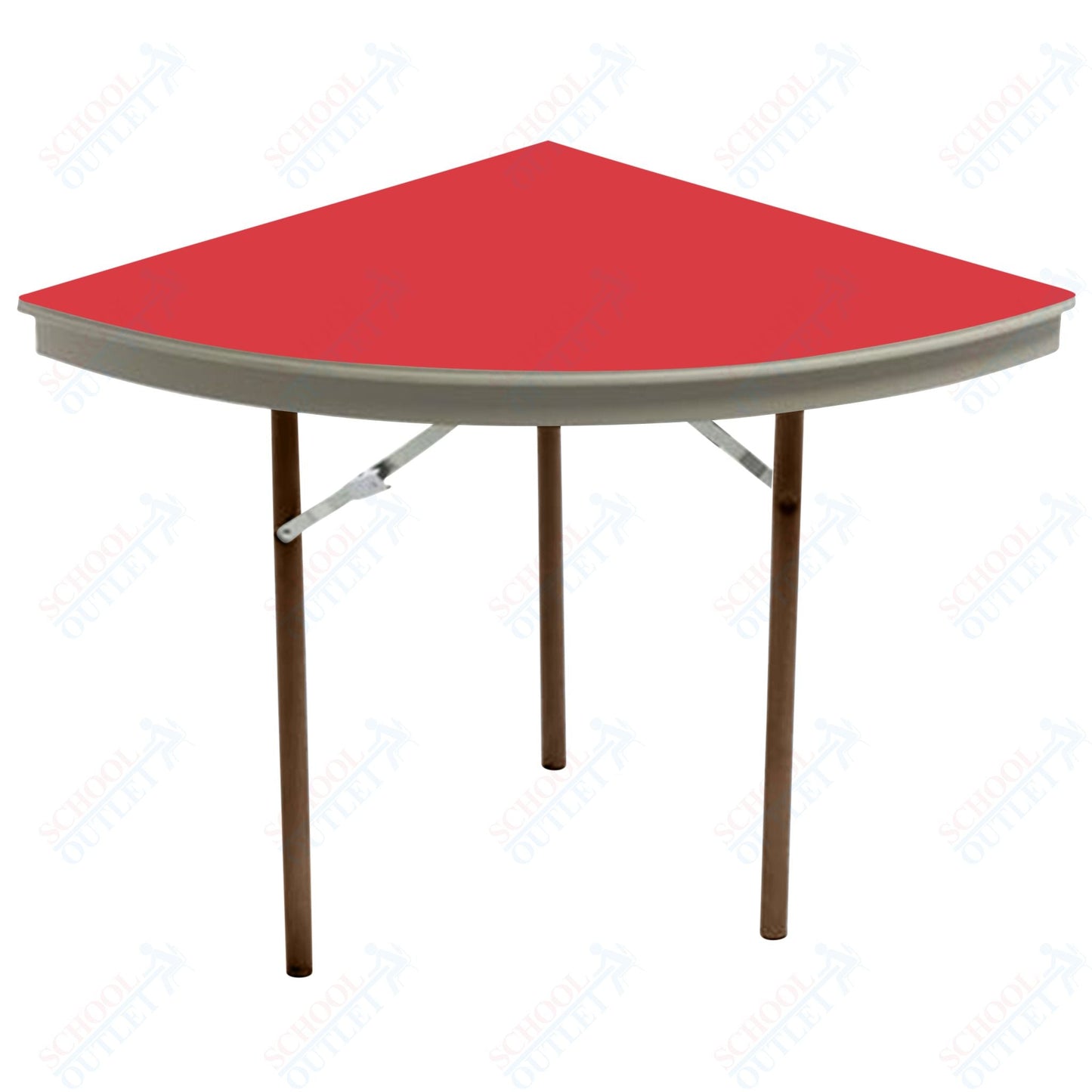 AmTab Dynalite Featherweight Heavy - Duty ABS Plastic Folding Table - Quarter 60" Diameter x 29"H (AmTab AMT - QR60DL) - SchoolOutlet