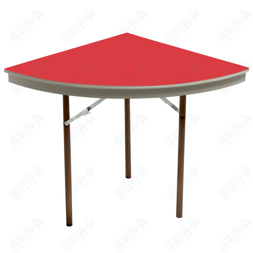 AmTab Dynalite Featherweight Heavy - Duty ABS Plastic Folding Table - Quarter 60" Diameter x 29"H (AmTab AMT - QR60DL) - SchoolOutlet