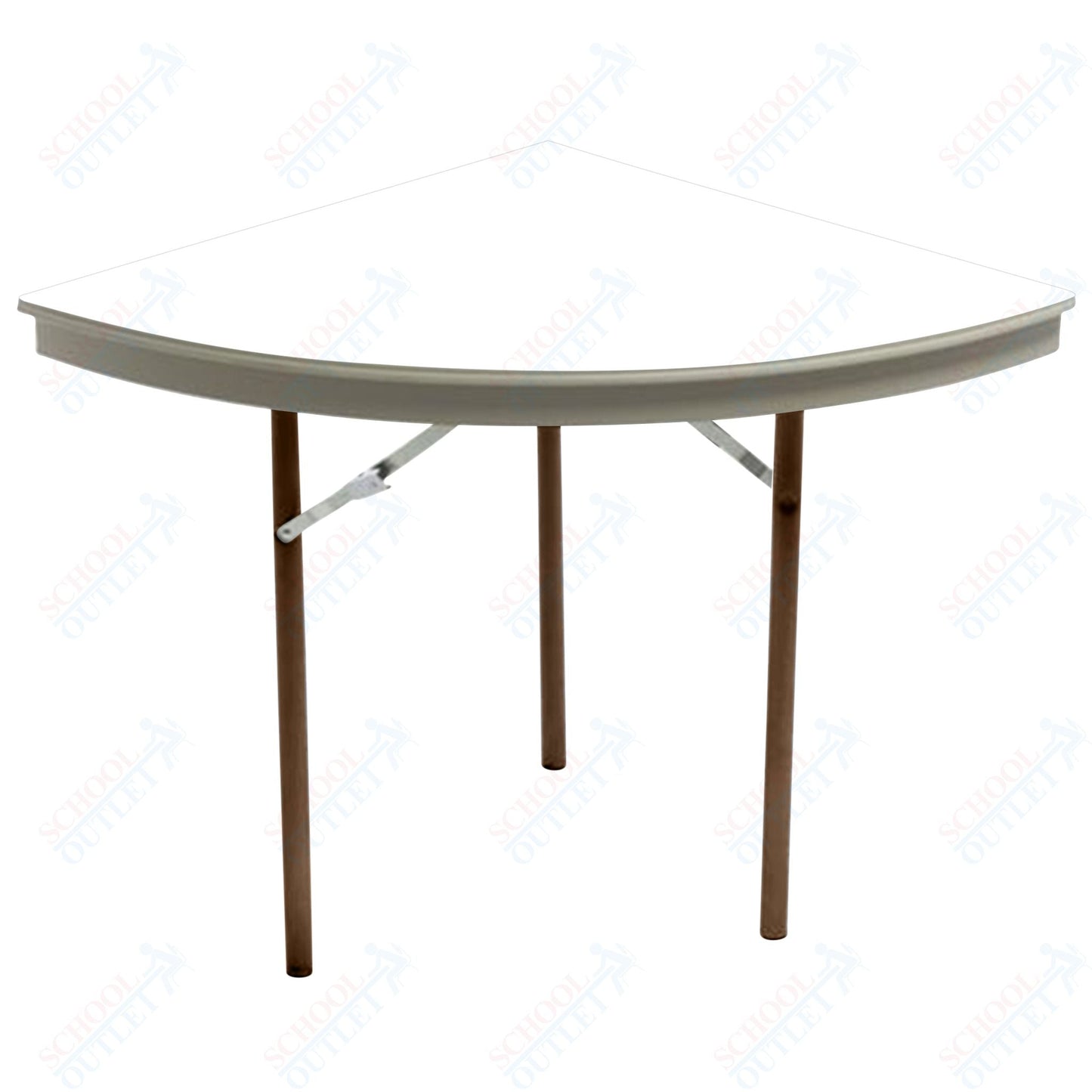 AmTab Dynalite Featherweight Heavy - Duty ABS Plastic Folding Table - Quarter 60" Diameter x 29"H (AmTab AMT - QR60DL) - SchoolOutlet