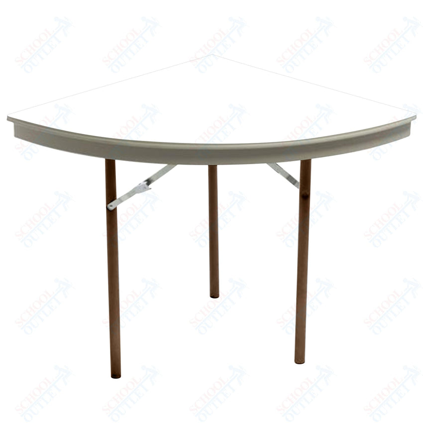 AmTab Dynalite Featherweight Heavy - Duty ABS Plastic Folding Table - Quarter 60" Diameter x 29"H (AmTab AMT - QR60DL) - SchoolOutlet