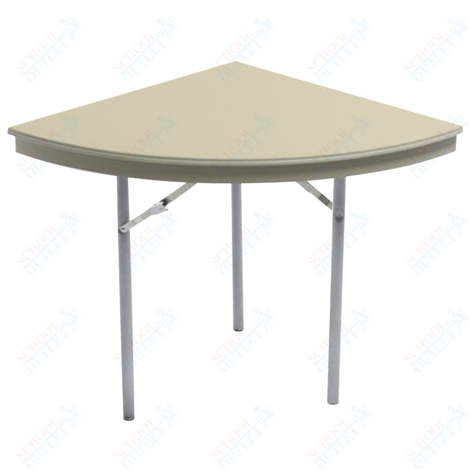 AmTab Dynalite Featherweight Heavy - Duty ABS Plastic Folding Table - Quarter 60" Diameter x 29"H (AmTab AMT - QR60DL) - SchoolOutlet