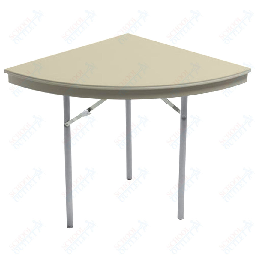 AmTab Dynalite Featherweight Heavy - Duty ABS Plastic Folding Table - Quarter 60" Diameter x 29"H (AmTab AMT - QR60DL) - SchoolOutlet