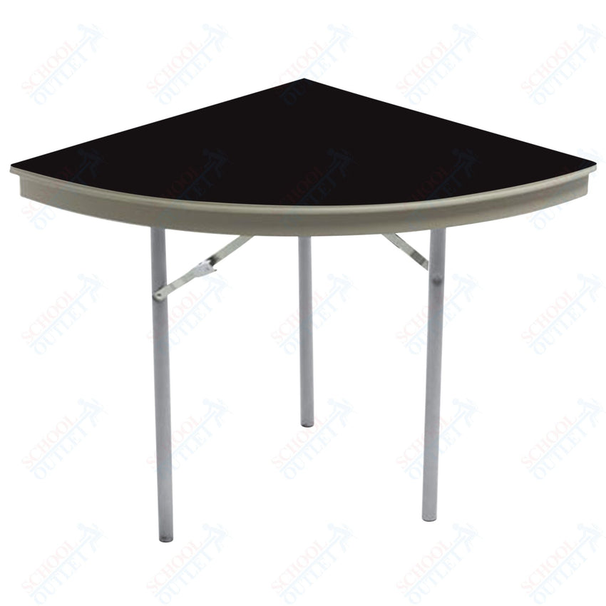 AmTab Dynalite Featherweight Heavy - Duty ABS Plastic Folding Table - Quarter 60" Diameter x 29"H (AmTab AMT - QR60DL) - SchoolOutlet