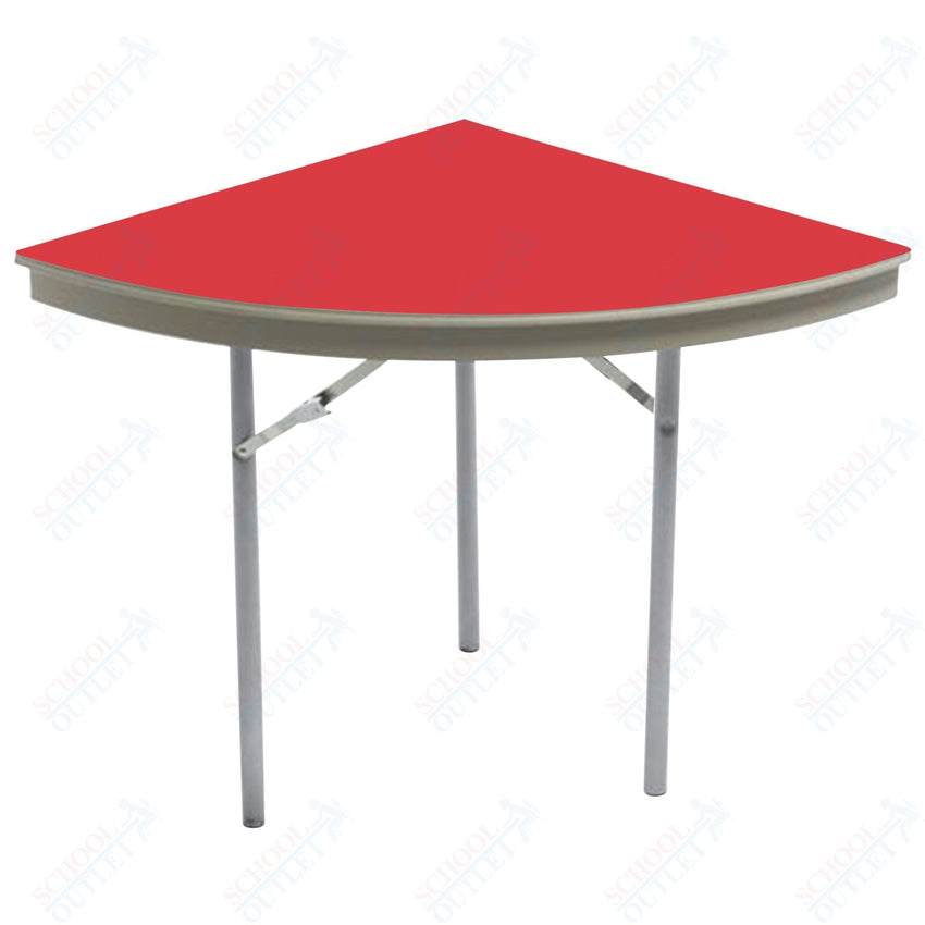 AmTab Dynalite Featherweight Heavy - Duty ABS Plastic Folding Table - Quarter 60" Diameter x 29"H (AmTab AMT - QR60DL) - SchoolOutlet