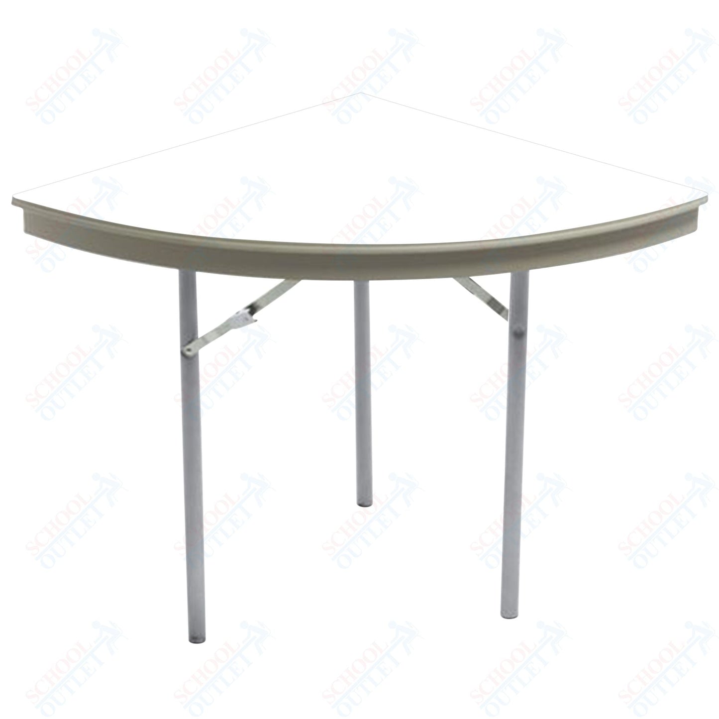 AmTab Dynalite Featherweight Heavy - Duty ABS Plastic Folding Table - Quarter 60" Diameter x 29"H (AmTab AMT - QR60DL) - SchoolOutlet