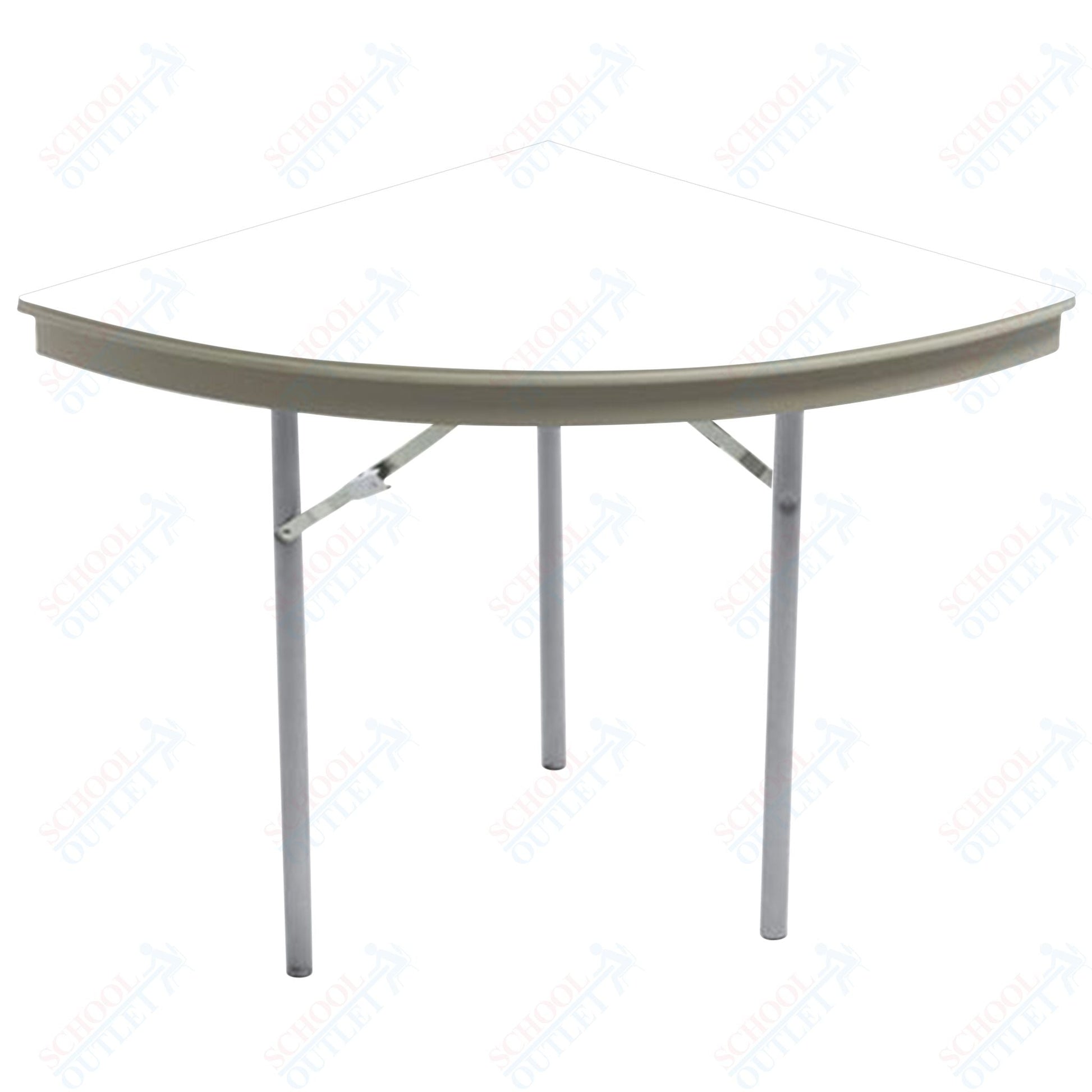 AmTab Dynalite Featherweight Heavy - Duty ABS Plastic Folding Table - Quarter 60" Diameter x 29"H (AmTab AMT - QR60DL) - SchoolOutlet