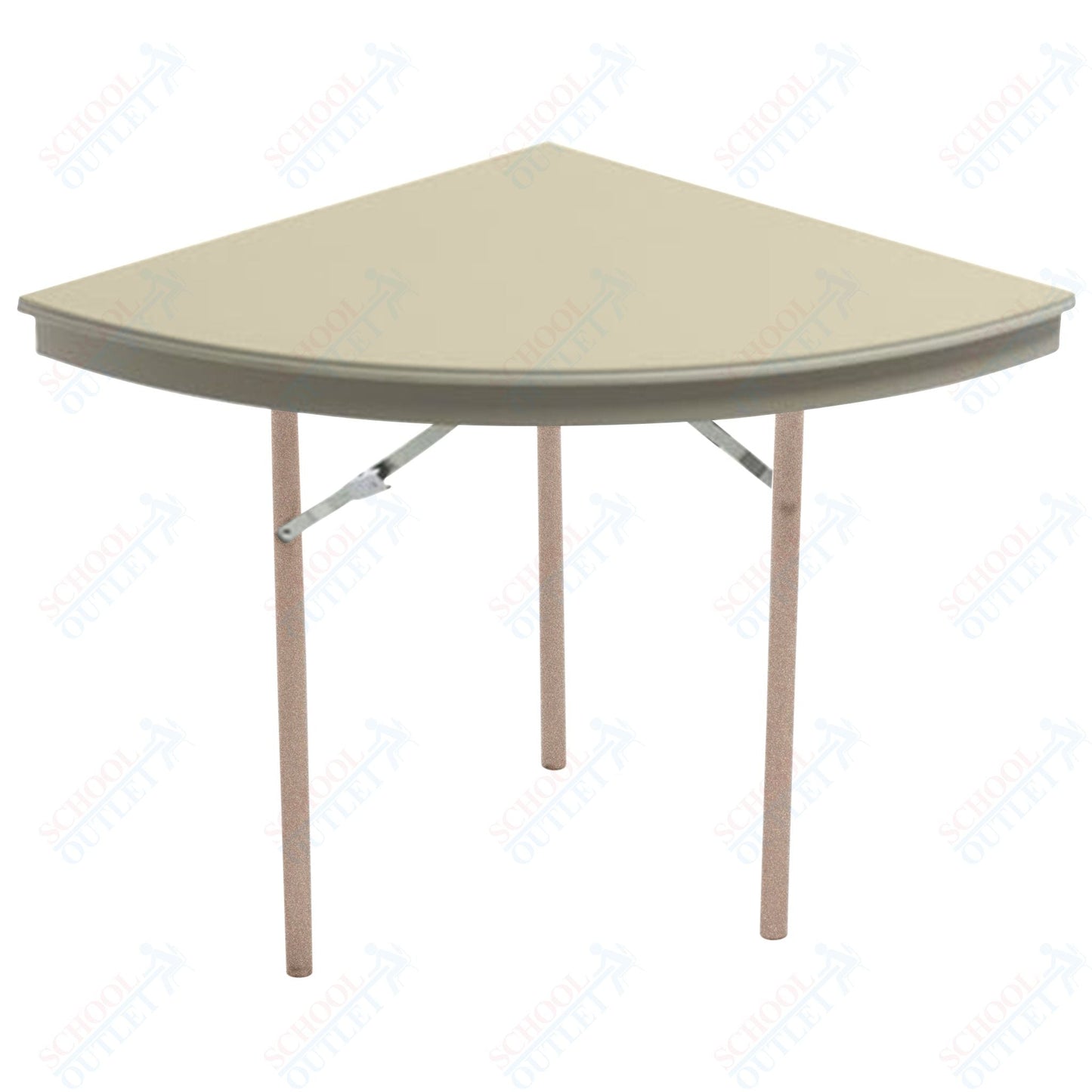 AmTab Dynalite Featherweight Heavy - Duty ABS Plastic Folding Table - Quarter 60" Diameter x 29"H (AmTab AMT - QR60DL) - SchoolOutlet