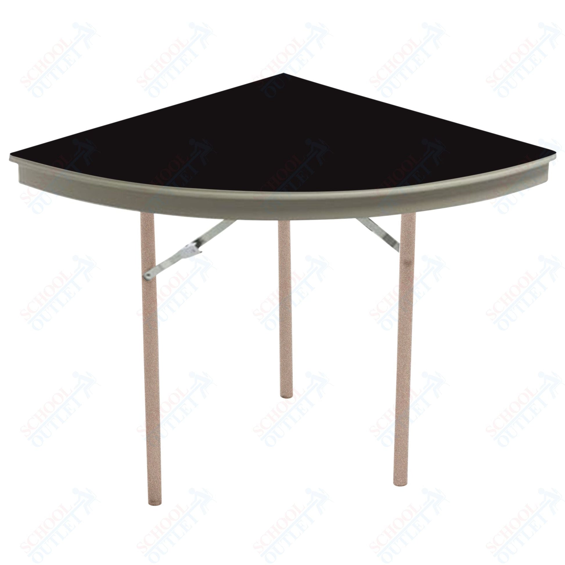 AmTab Dynalite Featherweight Heavy - Duty ABS Plastic Folding Table - Quarter 60" Diameter x 29"H (AmTab AMT - QR60DL) - SchoolOutlet