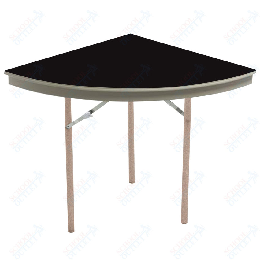 AmTab Dynalite Featherweight Heavy - Duty ABS Plastic Folding Table - Quarter 60" Diameter x 29"H (AmTab AMT - QR60DL) - SchoolOutlet