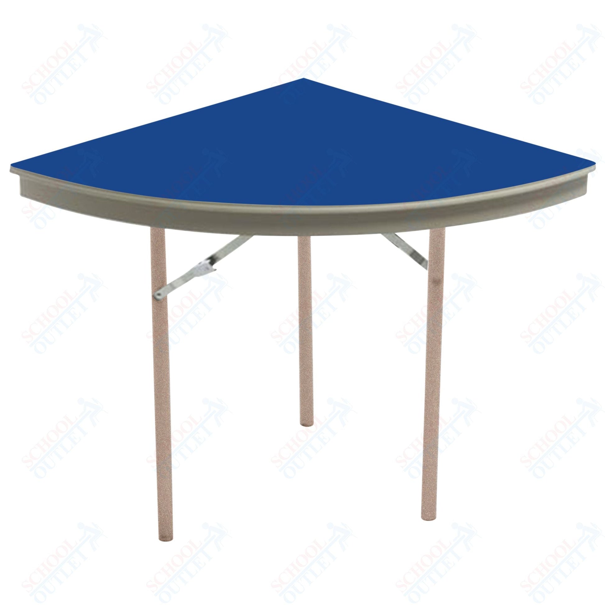 AmTab Dynalite Featherweight Heavy - Duty ABS Plastic Folding Table - Quarter 60" Diameter x 29"H (AmTab AMT - QR60DL) - SchoolOutlet