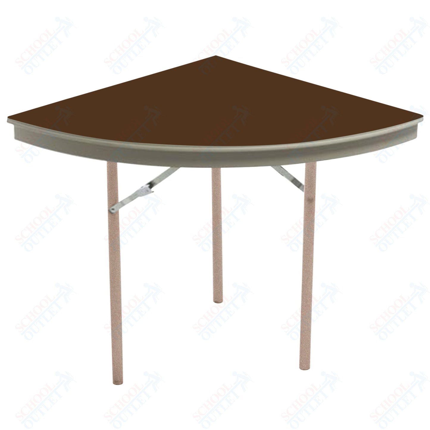 AmTab Dynalite Featherweight Heavy - Duty ABS Plastic Folding Table - Quarter 60" Diameter x 29"H (AmTab AMT - QR60DL) - SchoolOutlet