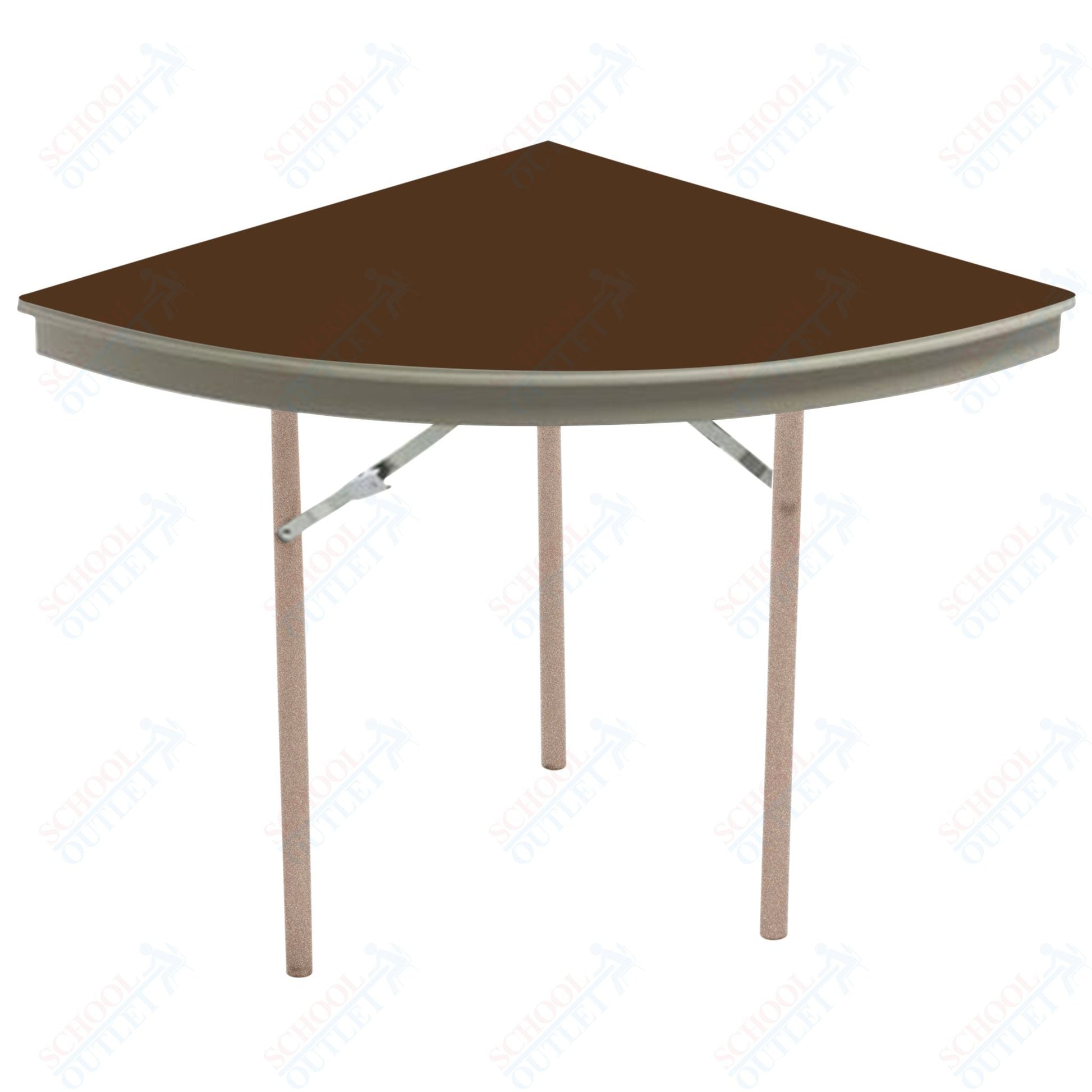 AmTab Dynalite Featherweight Heavy - Duty ABS Plastic Folding Table - Quarter 60" Diameter x 29"H (AmTab AMT - QR60DL) - SchoolOutlet