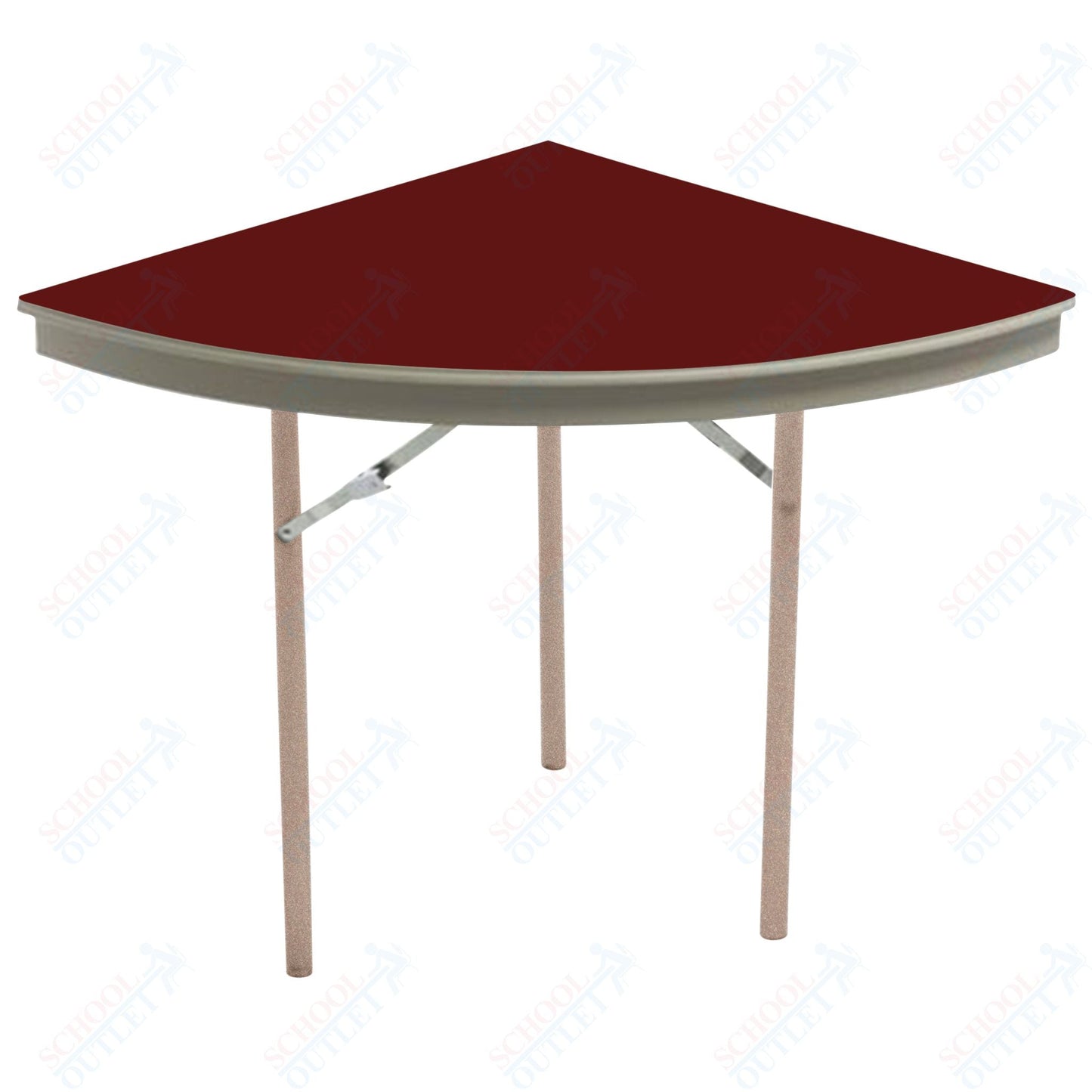 AmTab Dynalite Featherweight Heavy - Duty ABS Plastic Folding Table - Quarter 60" Diameter x 29"H (AmTab AMT - QR60DL) - SchoolOutlet