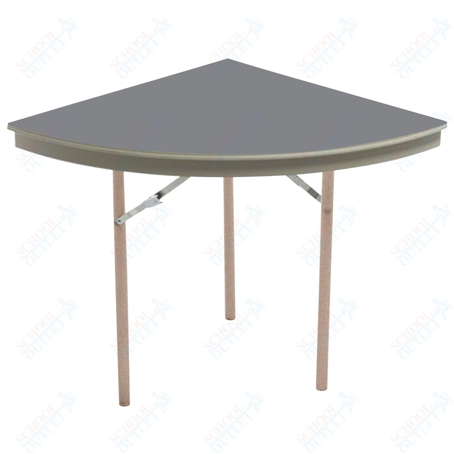 AmTab Dynalite Featherweight Heavy - Duty ABS Plastic Folding Table - Quarter 60" Diameter x 29"H (AmTab AMT - QR60DL) - SchoolOutlet