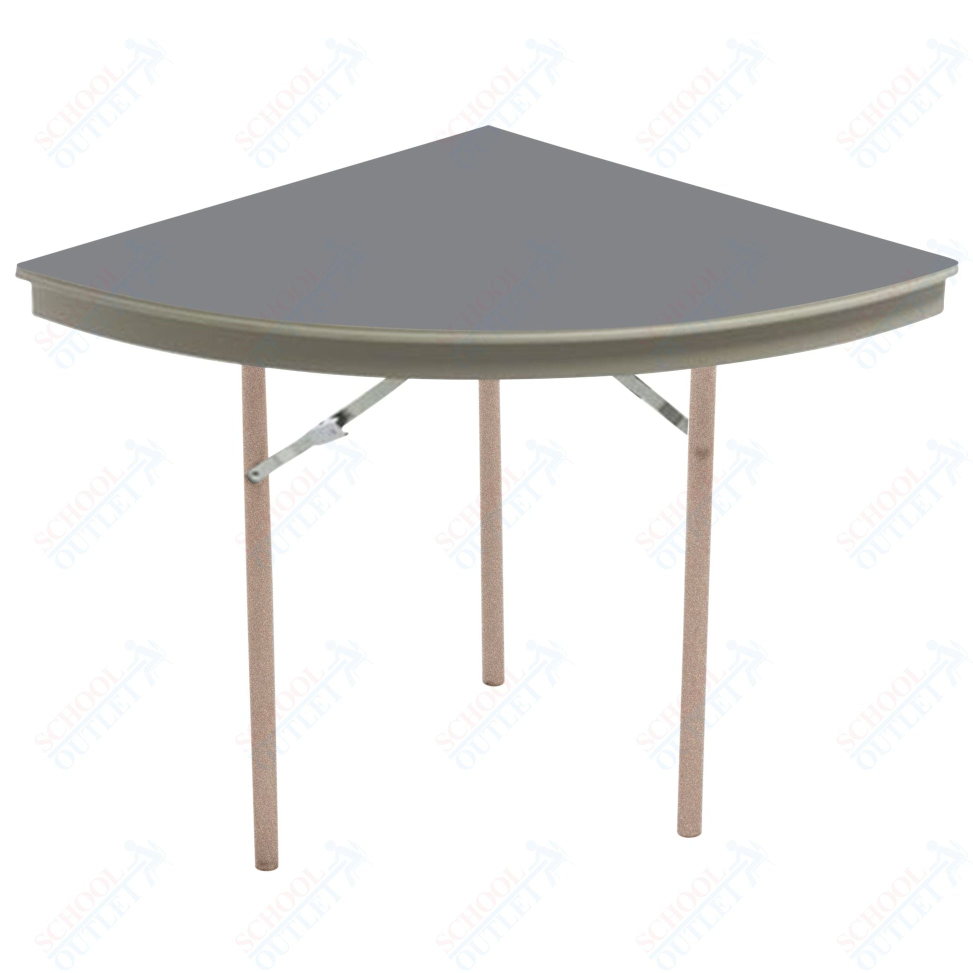 AmTab Dynalite Featherweight Heavy - Duty ABS Plastic Folding Table - Quarter 60" Diameter x 29"H (AmTab AMT - QR60DL) - SchoolOutlet